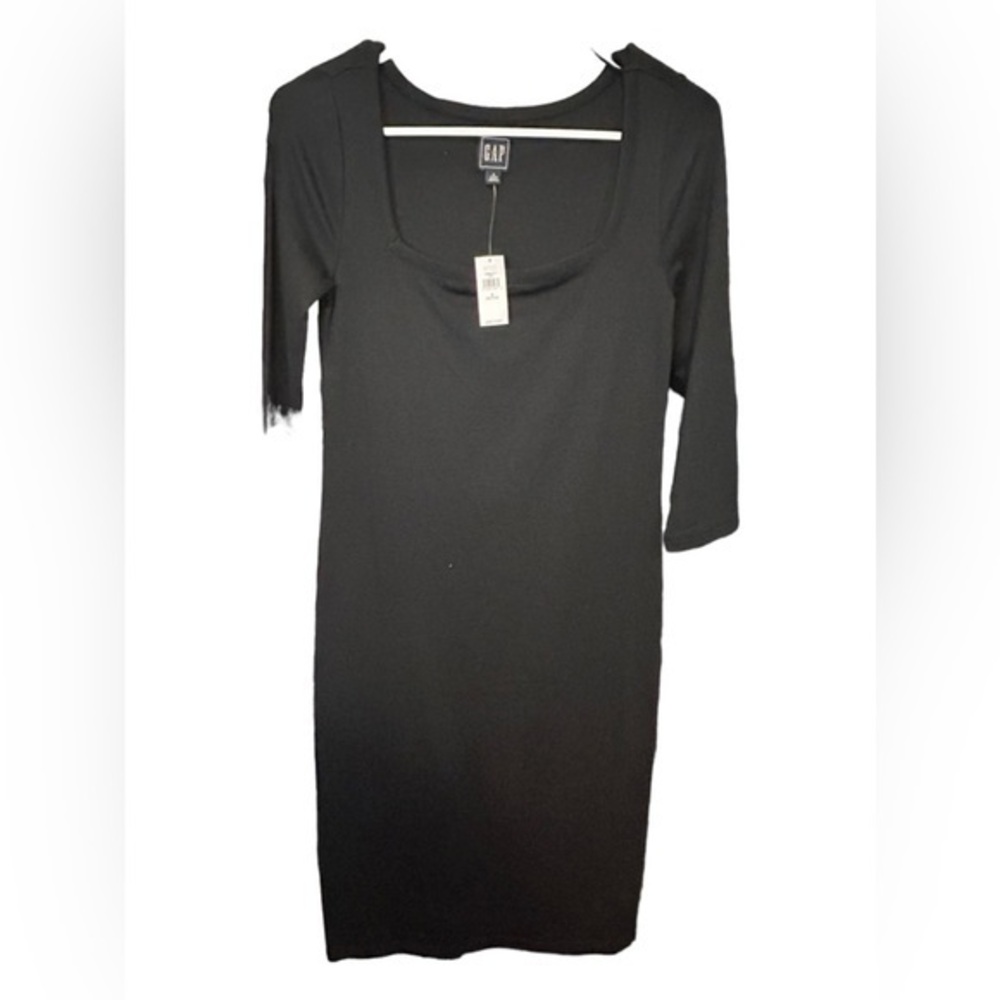Gap NWT Square neck Midi Black Small Petite